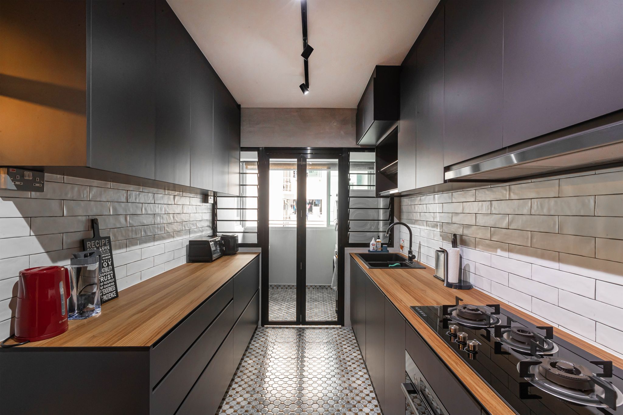 Industrial Design - Kitchen - HDB 5 Room - Design by Swiss Interior Design Pte Ltd