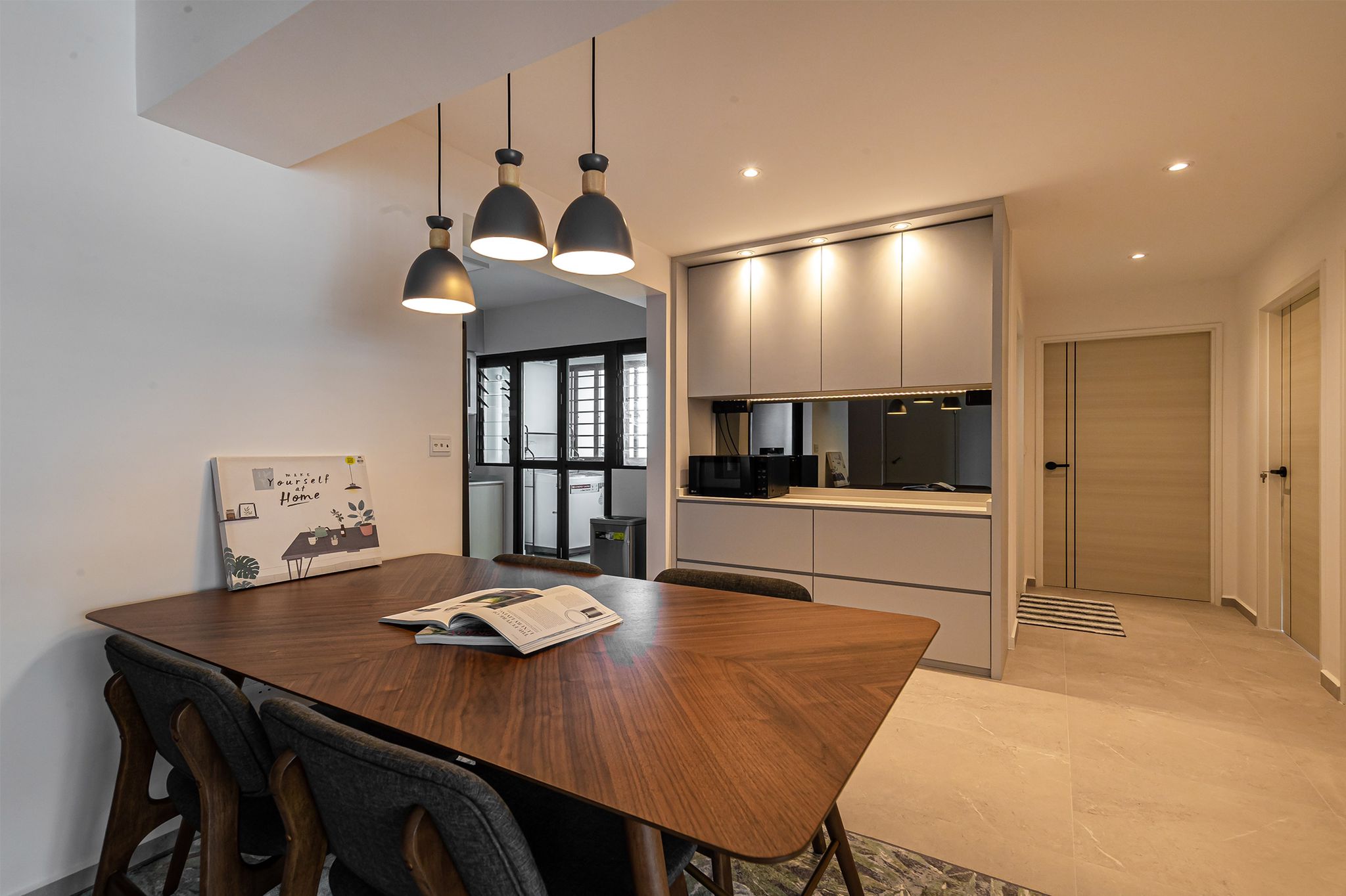 Eclectic Design - Dining Room - HDB 4 Room - Design by Swiss Interior Design Pte Ltd