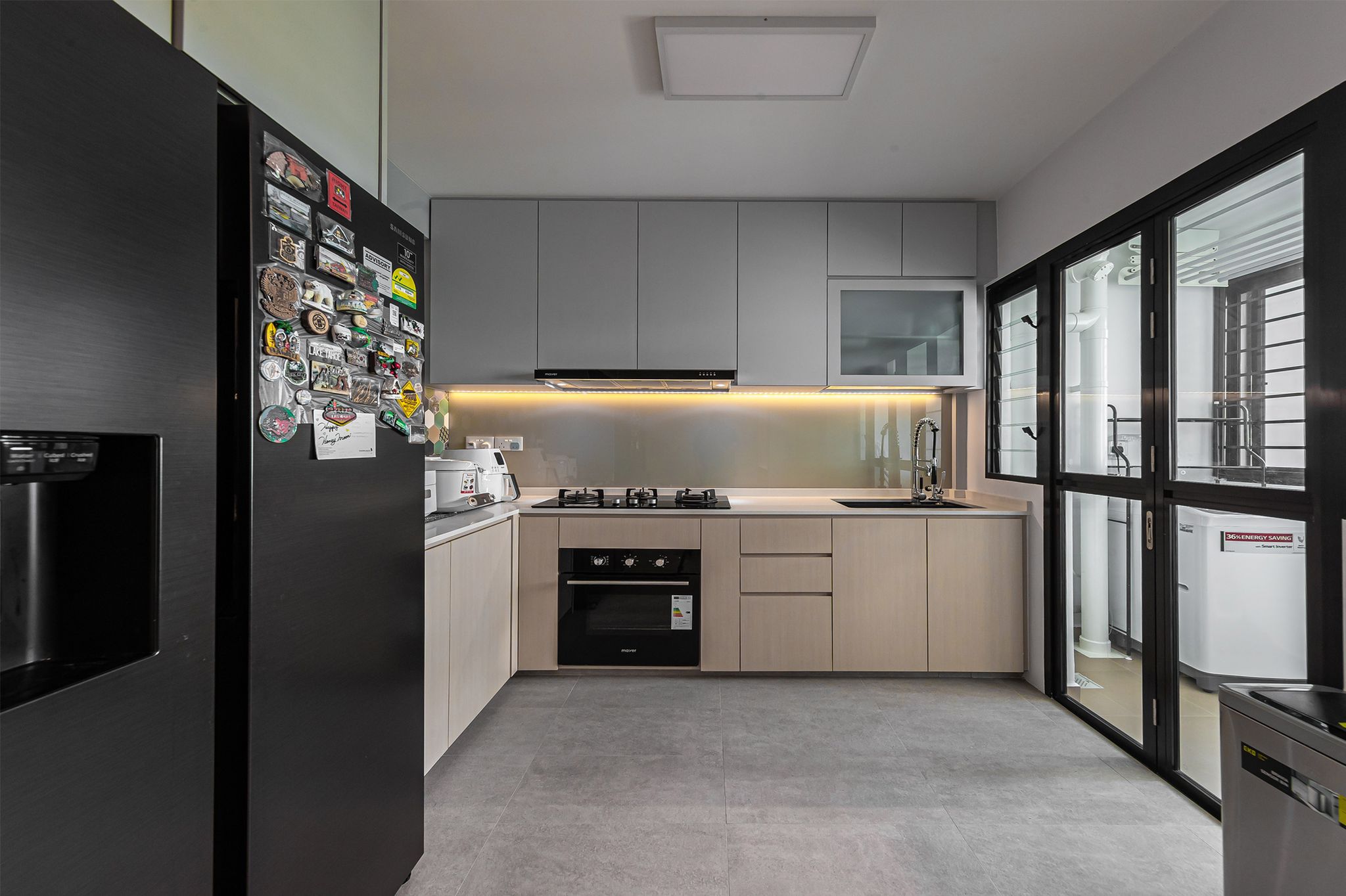 Eclectic Design - Kitchen - HDB 4 Room - Design by Swiss Interior Design Pte Ltd