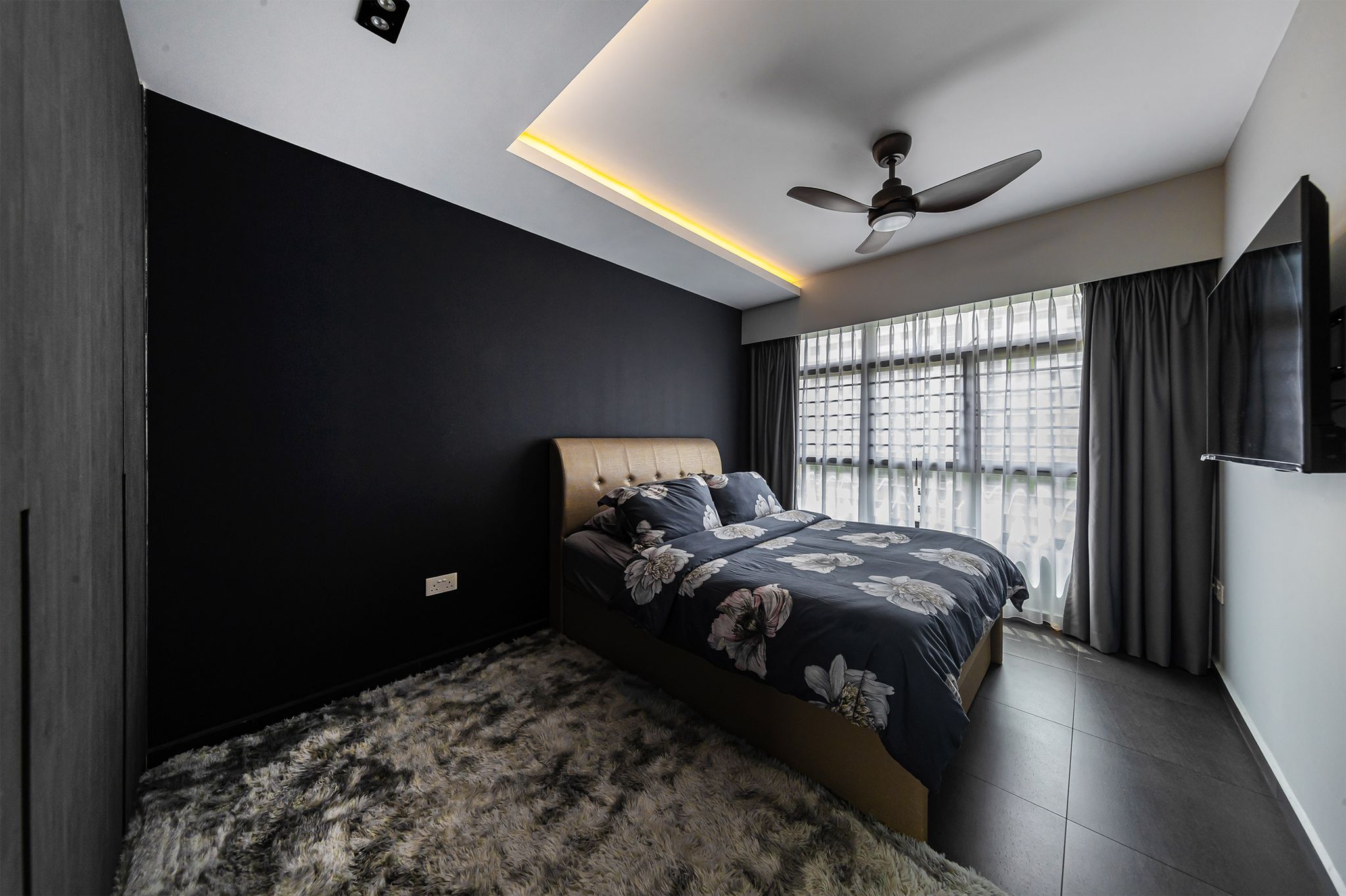 Eclectic Design - Bedroom - HDB 4 Room - Design by Swiss Interior Design Pte Ltd