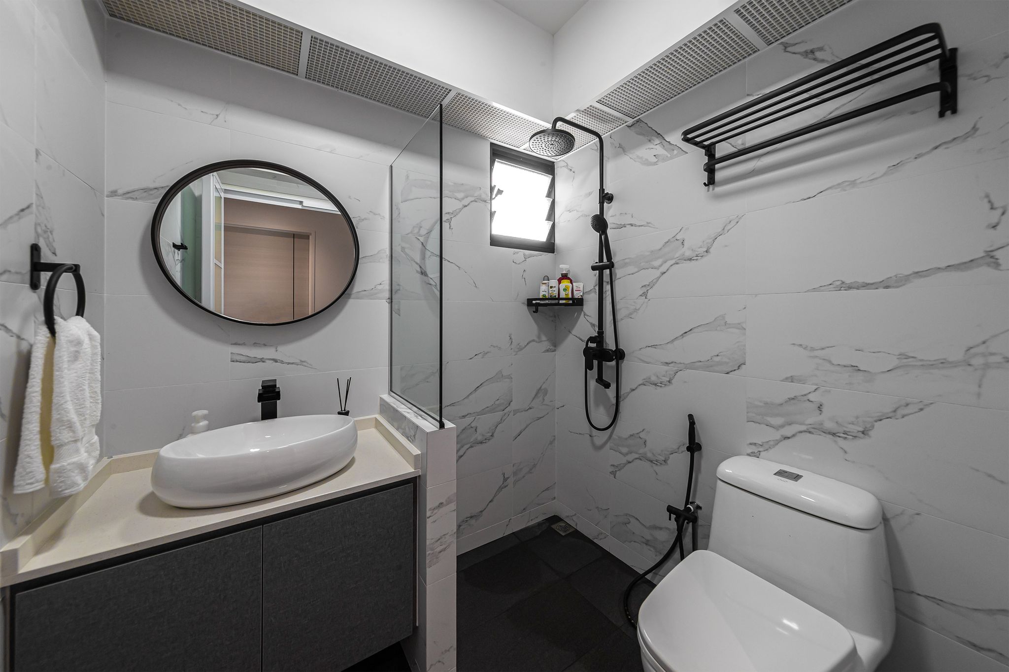 Eclectic Design - Bathroom - HDB 4 Room - Design by Swiss Interior Design Pte Ltd