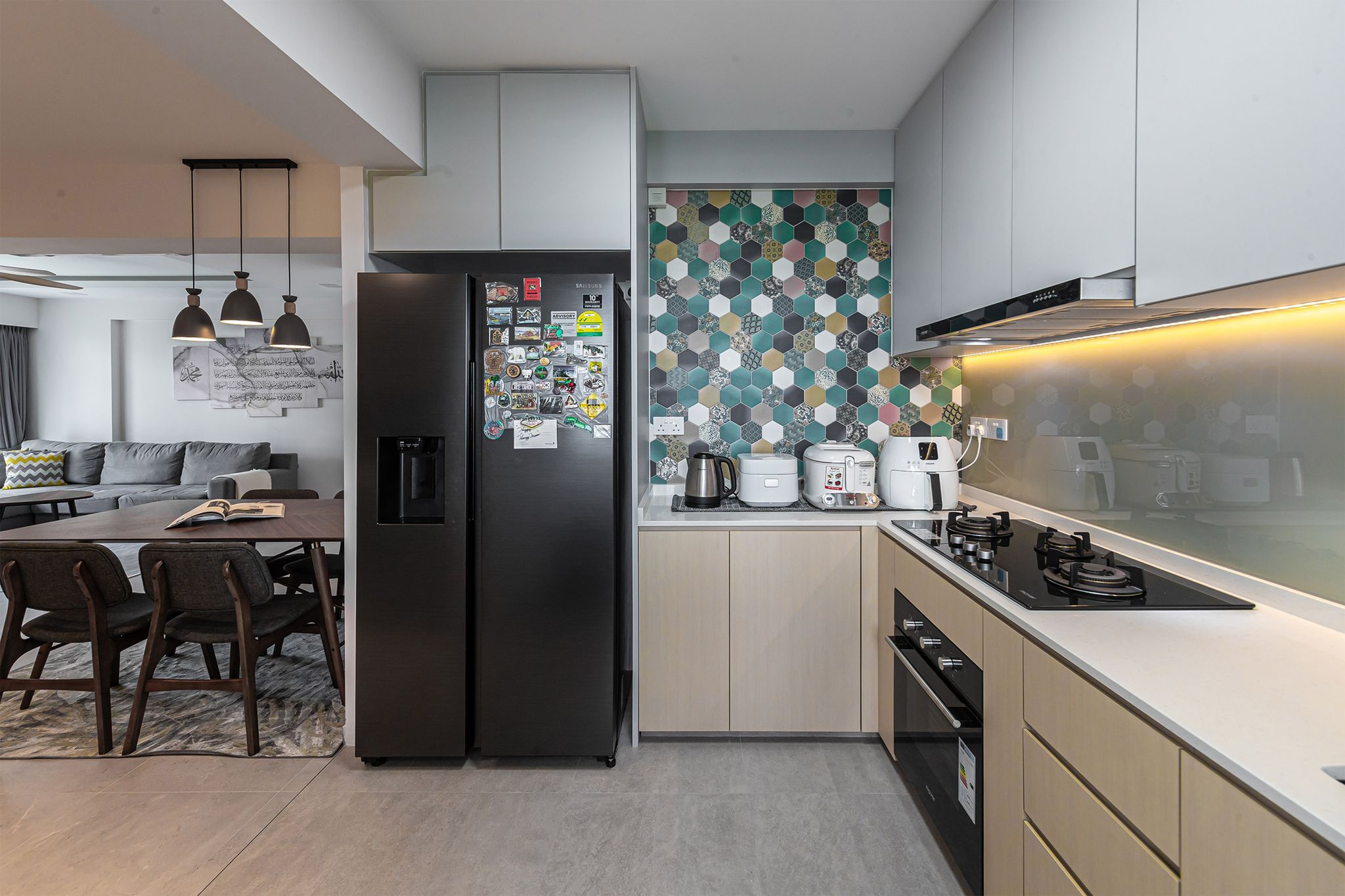 Eclectic Design - Kitchen - HDB 4 Room - Design by Swiss Interior Design Pte Ltd