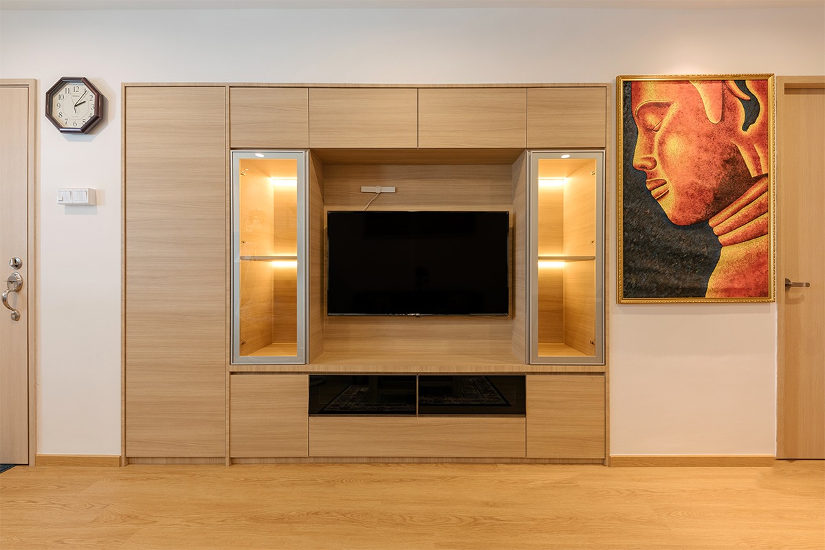 Retro Design - Living Room - HDB 4 Room - Design by Swiss Interior Design Pte Ltd