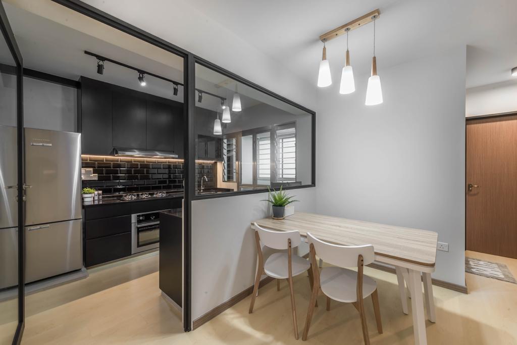 Modern, Scandinavian Design - Dining Room - HDB 4 Room - Design by Swiss Interior Design Pte Ltd