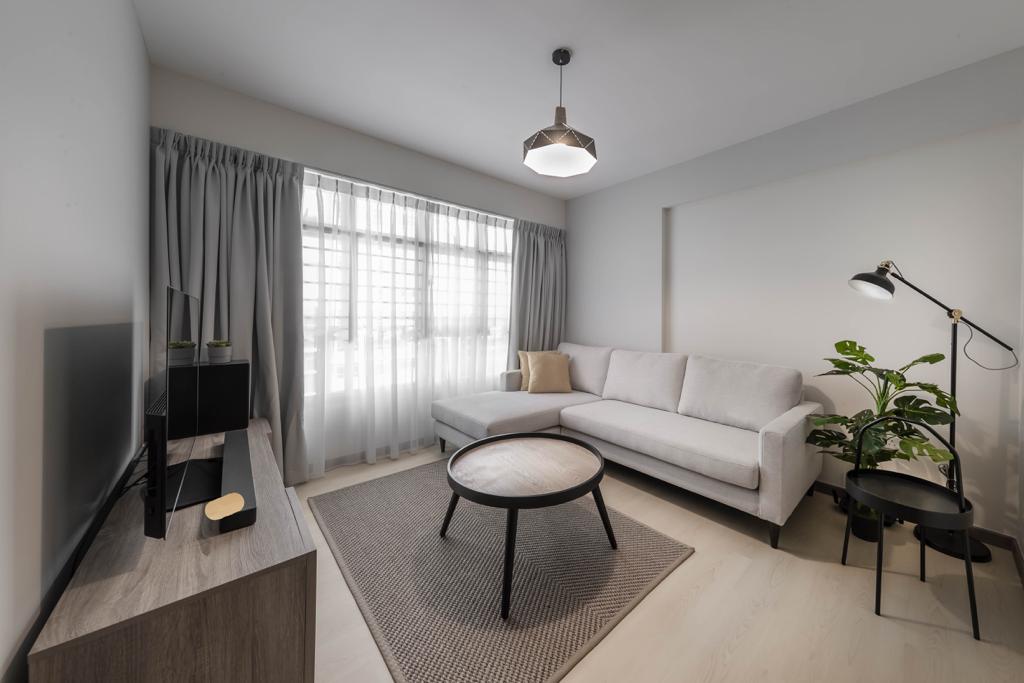 Modern, Scandinavian Design - Living Room - HDB 4 Room - Design by Swiss Interior Design Pte Ltd