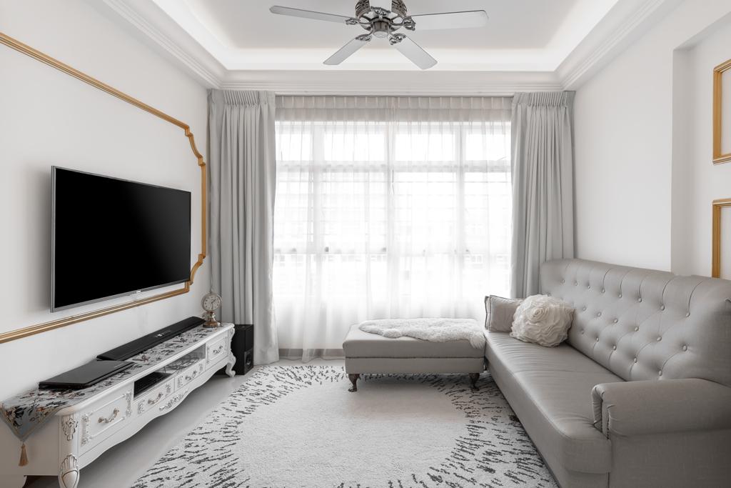 Victorian Design - Living Room - HDB 4 Room - Design by Swiss Interior Design Pte Ltd