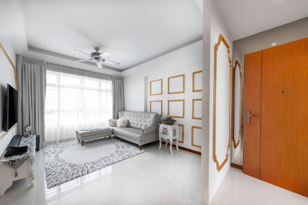 Victorian Design - Living Room - HDB 4 Room - Design by Swiss Interior Design Pte Ltd