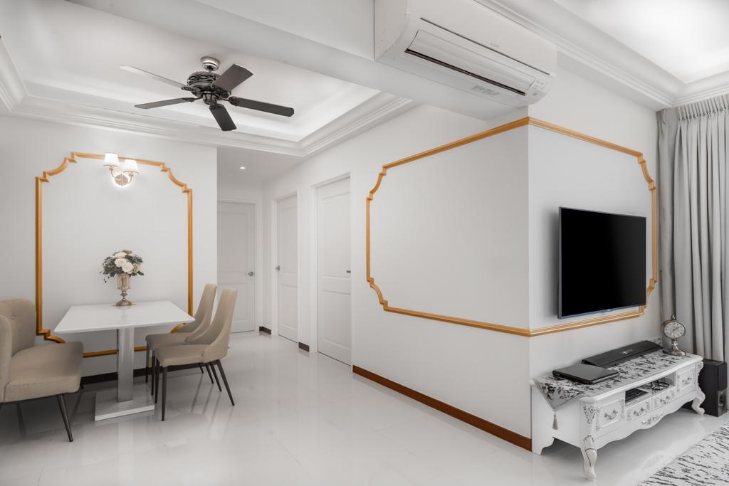 Victorian Design - Living Room - HDB 4 Room - Design by Swiss Interior Design Pte Ltd