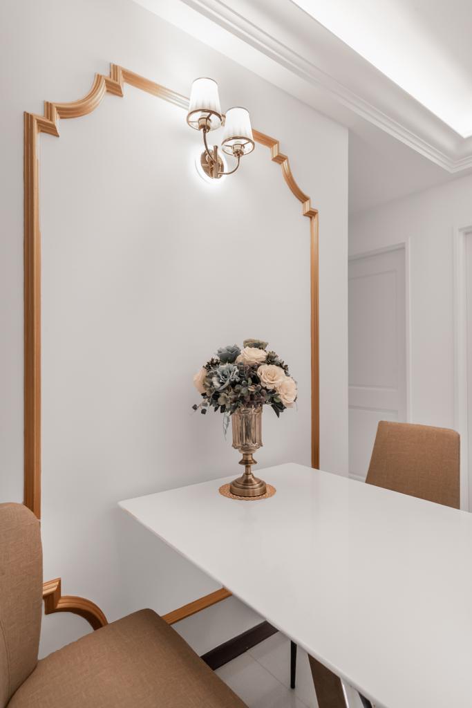 Victorian Design - Dining Room - HDB 4 Room - Design by Swiss Interior Design Pte Ltd