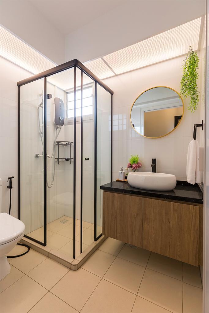 Contemporary Design - Bathroom - HDB 4 Room - Design by Swiss Interior Design Pte Ltd