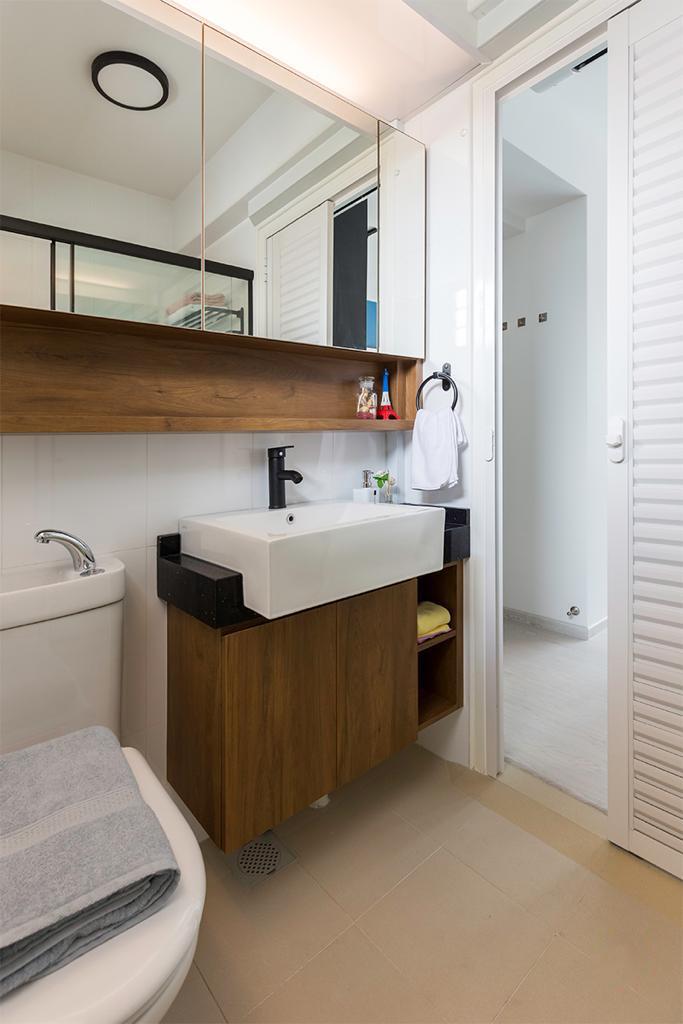 Contemporary Design - Bathroom - HDB 4 Room - Design by Swiss Interior Design Pte Ltd