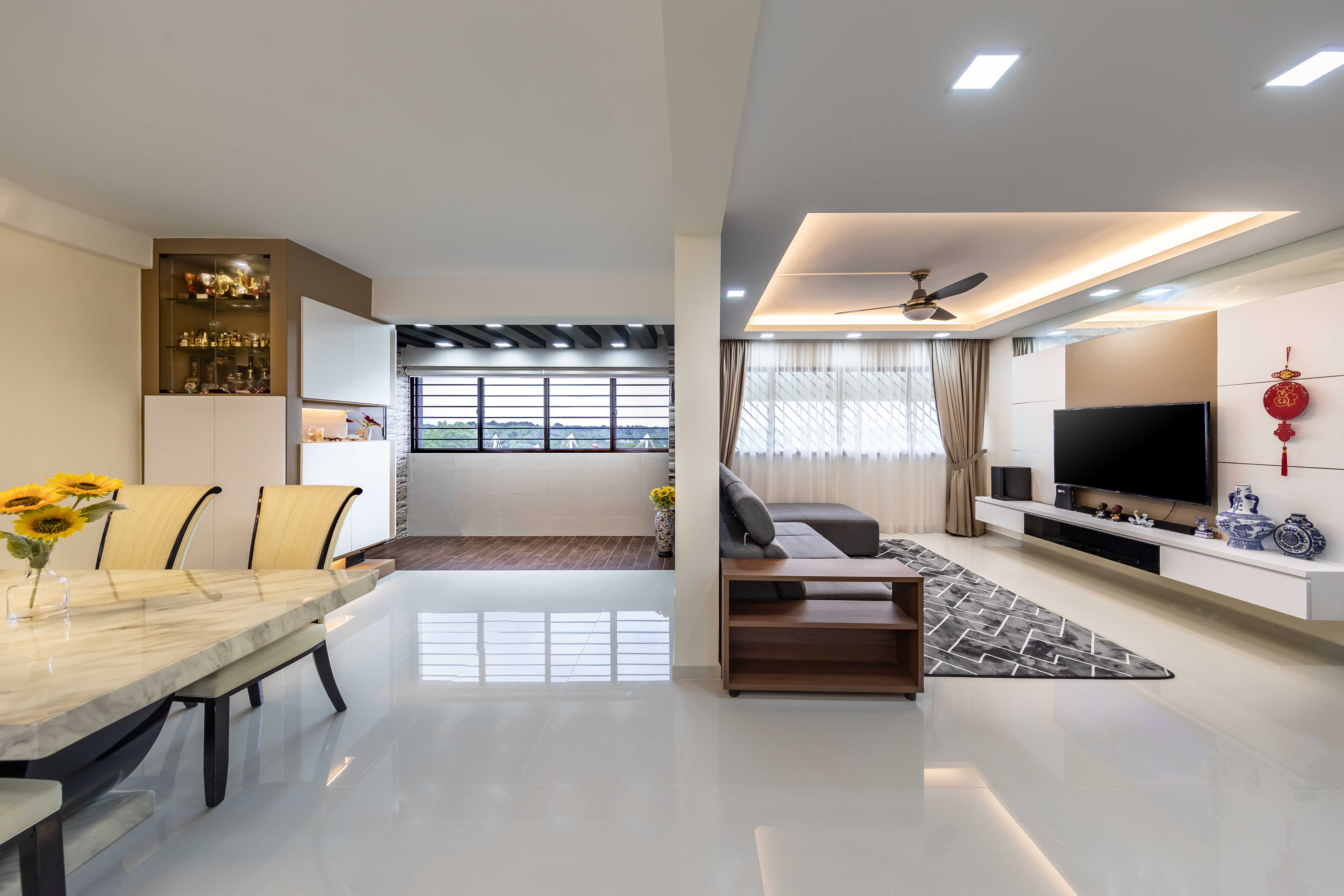 Modern, Scandinavian Design - Living Room - HDB 5 Room - Design by Swiss Interior Design Pte Ltd