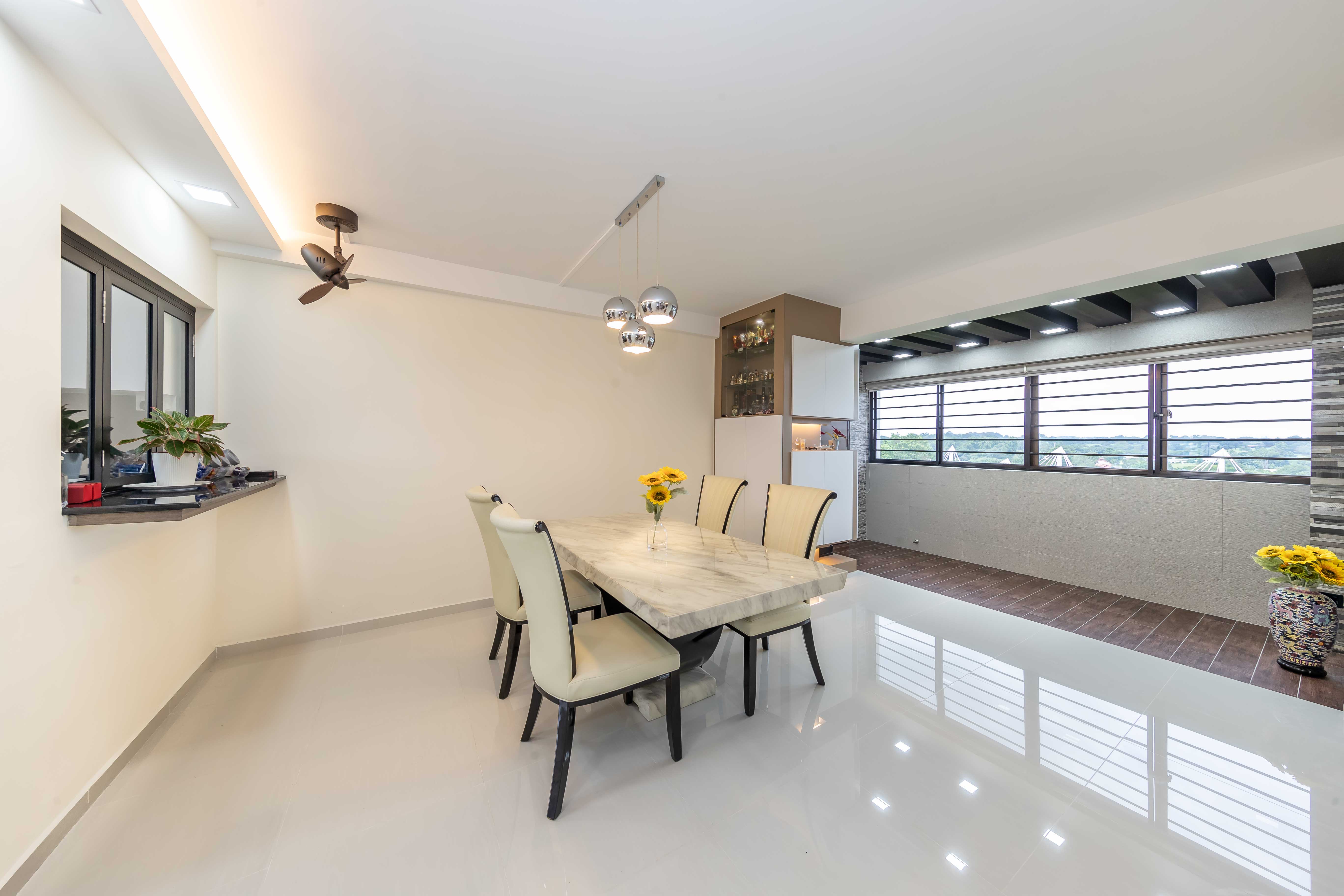 Modern, Scandinavian Design - Dining Room - HDB 5 Room - Design by Swiss Interior Design Pte Ltd