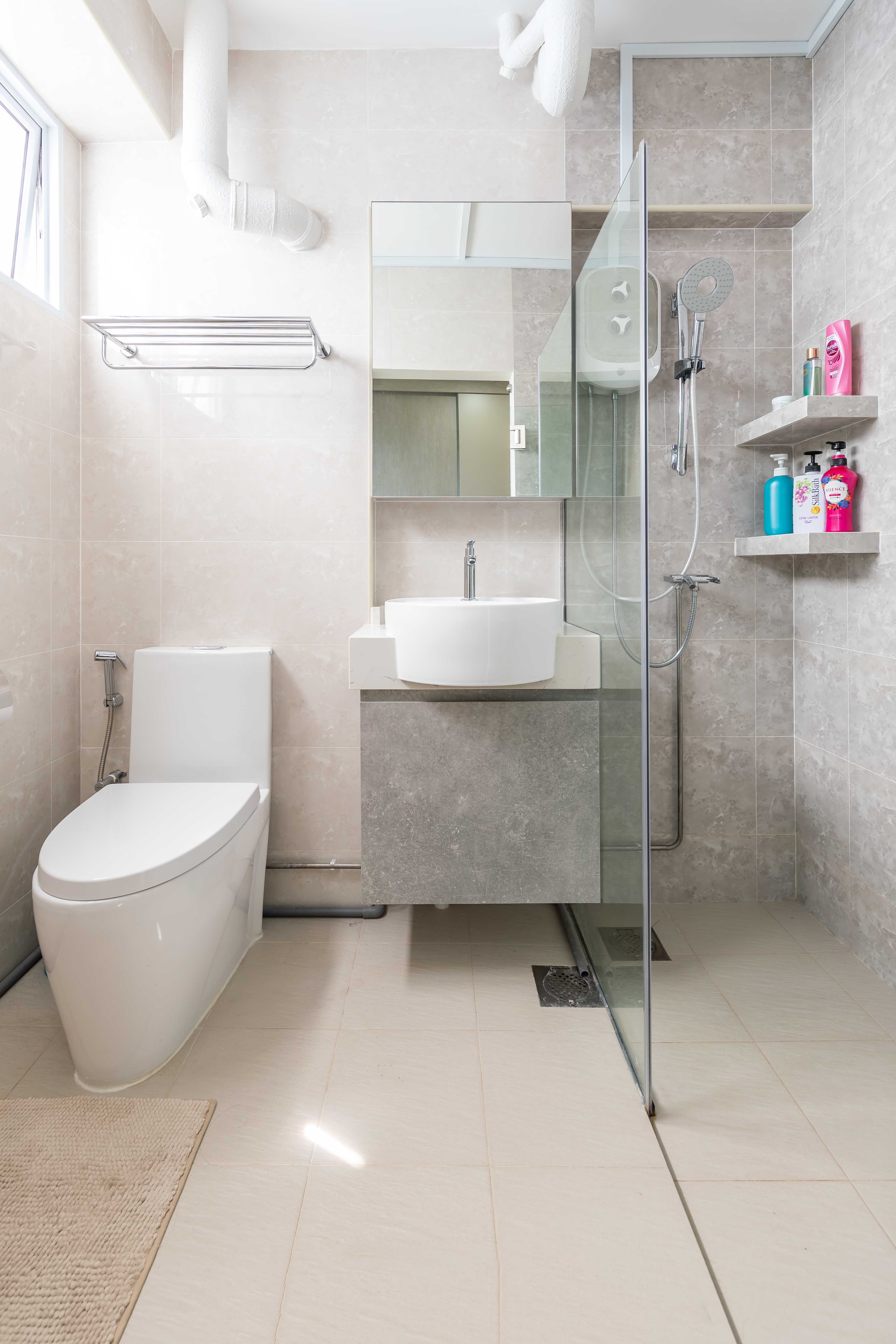 Modern, Scandinavian Design - Bathroom - HDB 5 Room - Design by Swiss Interior Design Pte Ltd