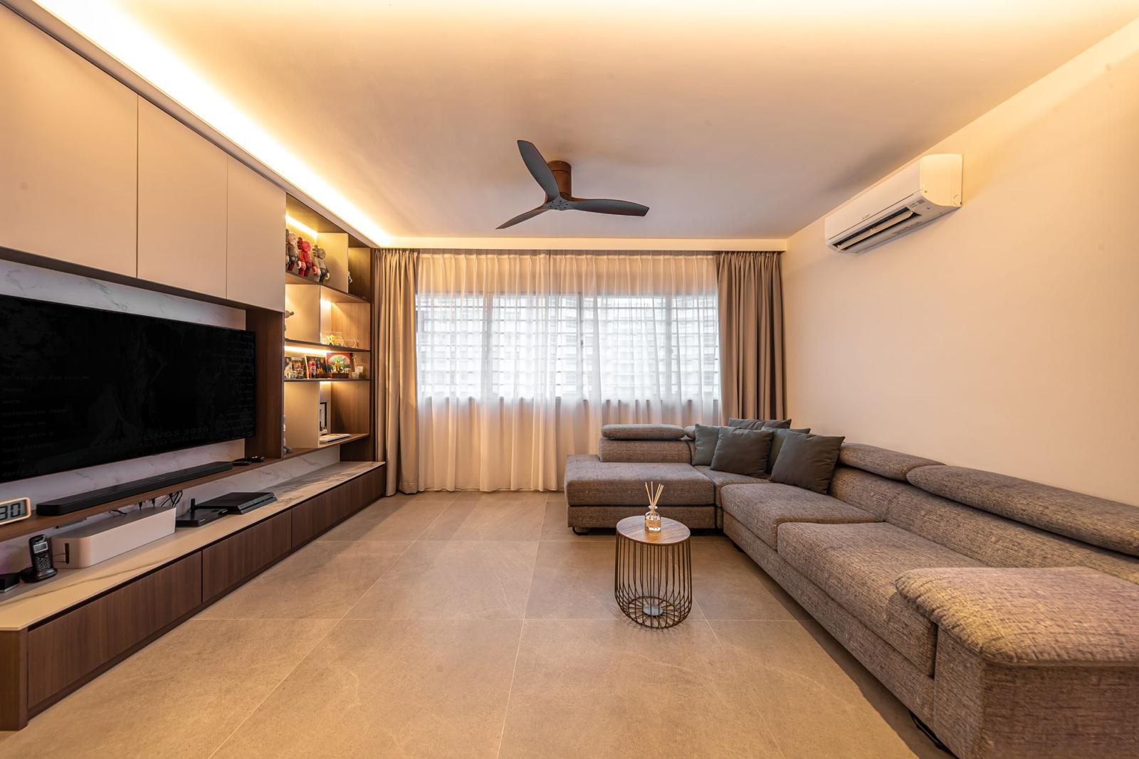 Modern, Scandinavian Design - Living Room - HDB 5 Room - Design by Swiss Interior Design Pte Ltd