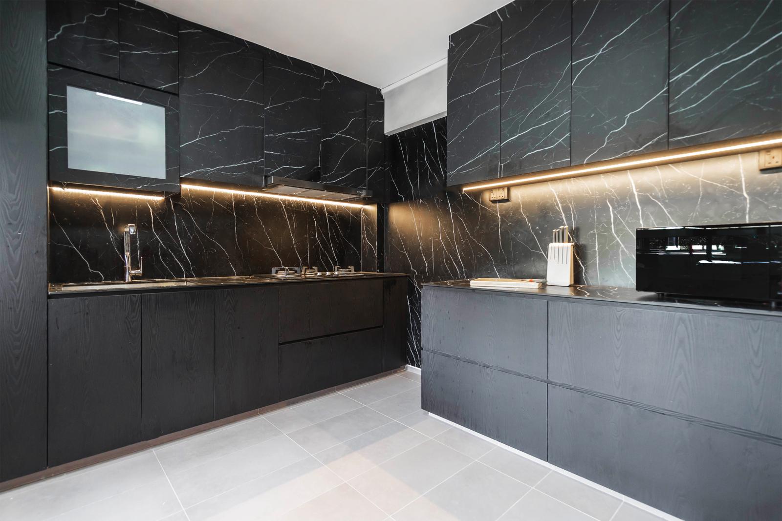 Contemporary, Modern Design - Kitchen - HDB 4 Room - Design by Swiss Interior Design Pte Ltd
