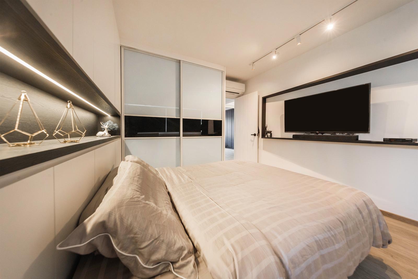 Contemporary, Modern Design - Bedroom - HDB 4 Room - Design by Swiss Interior Design Pte Ltd