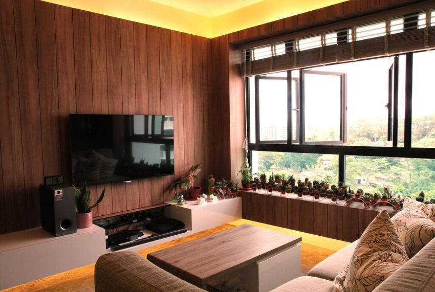 Contemporary Design - Living Room - HDB Executive Apartment - Design by ted iD Pte Ltd