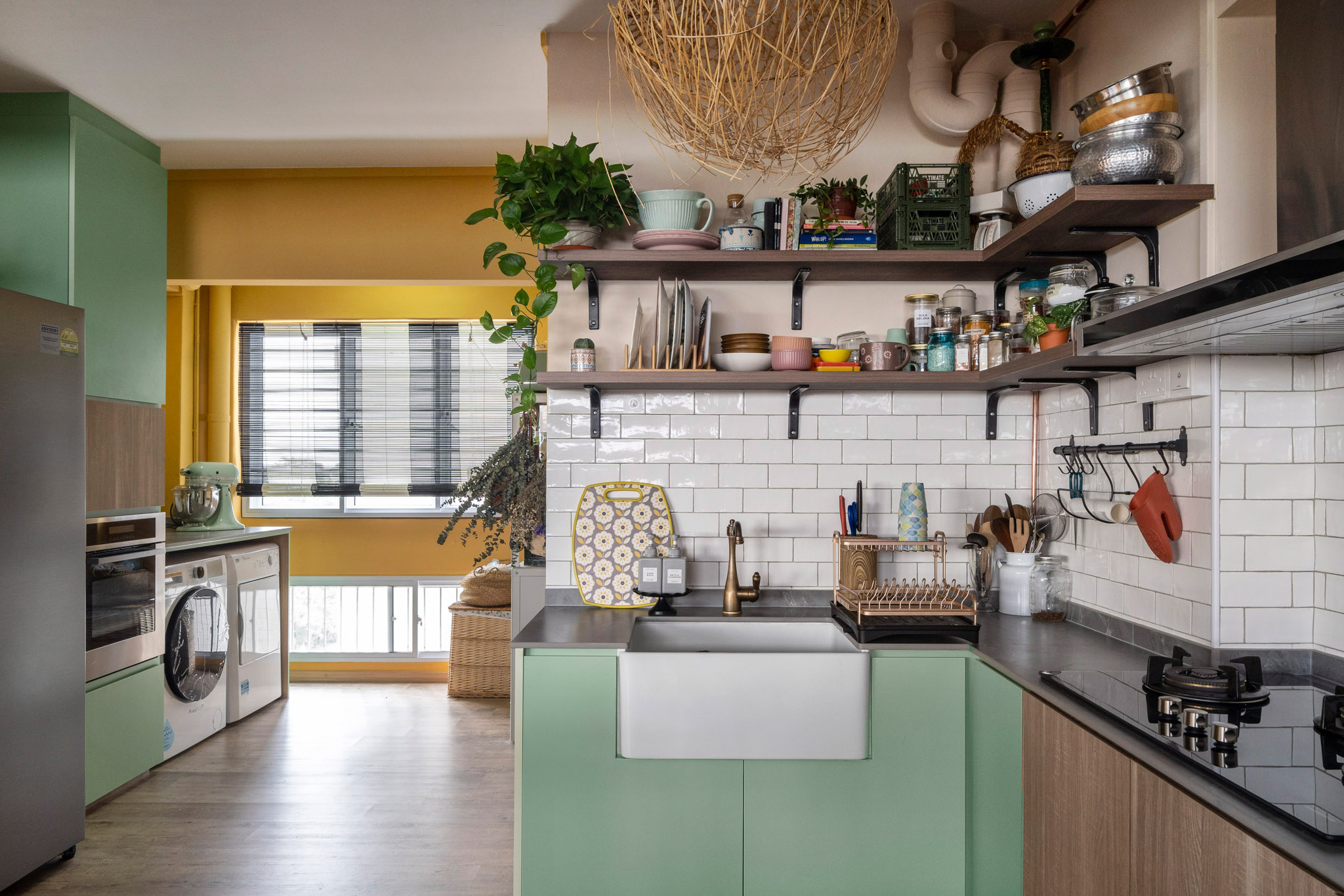 Eclectic, Rustic, Tropical Design - Kitchen - HDB Executive Apartment - Design by The Alchemists Design