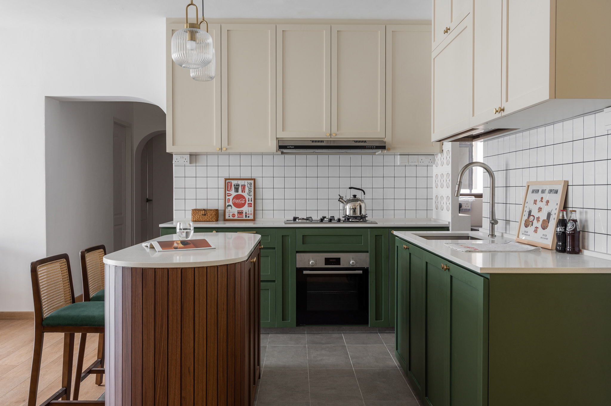 Eclectic, Retro, Vintage Design - Kitchen - HDB 4 Room - Design by The Alchemists Design