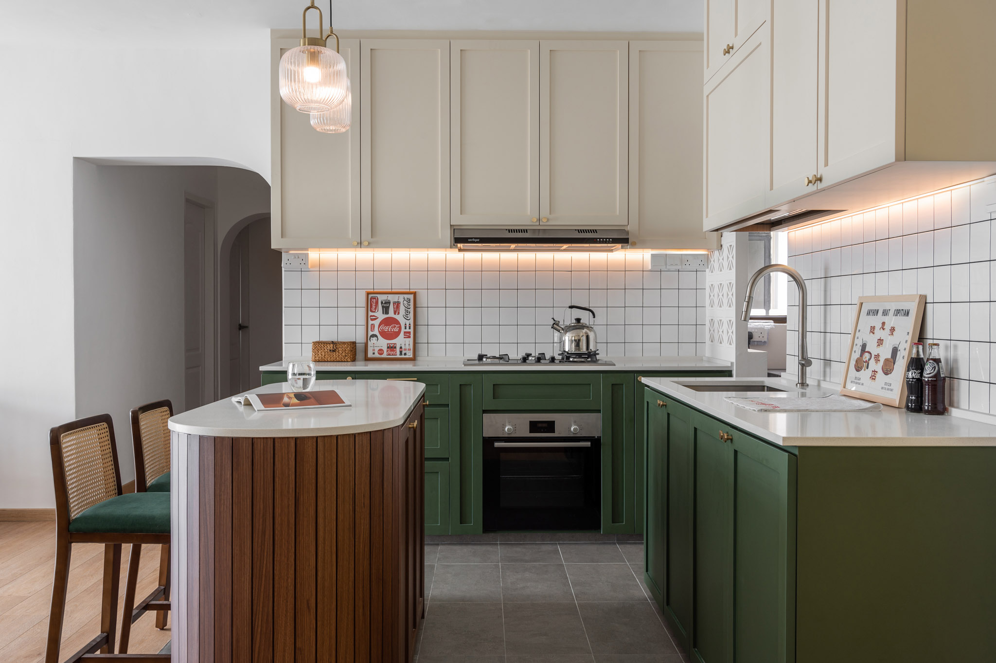 Eclectic, Retro, Vintage Design - Kitchen - HDB 4 Room - Design by The Alchemists Design