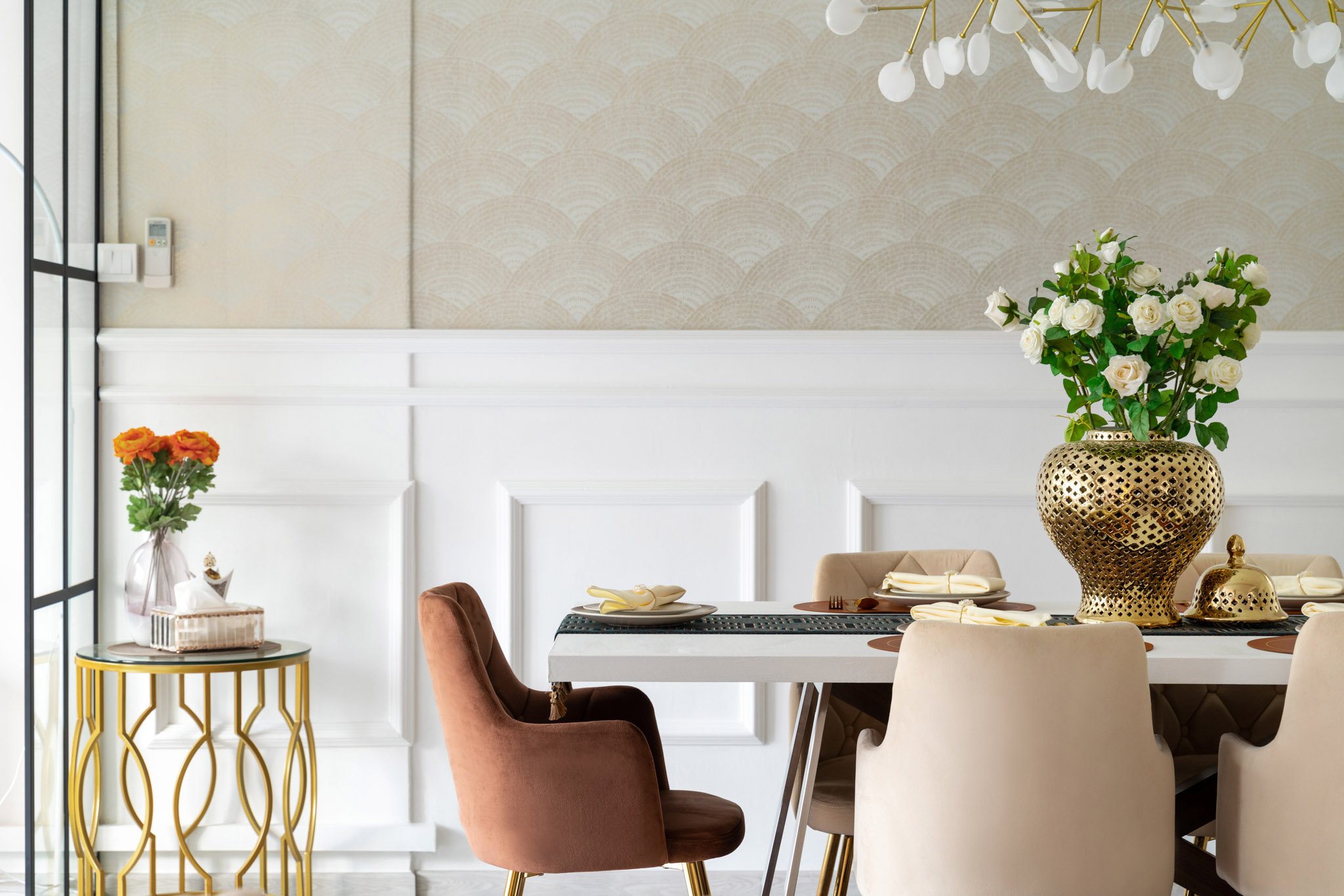 Modern, Victorian Design - Dining Room - HDB 5 Room - Design by The Alchemists Design