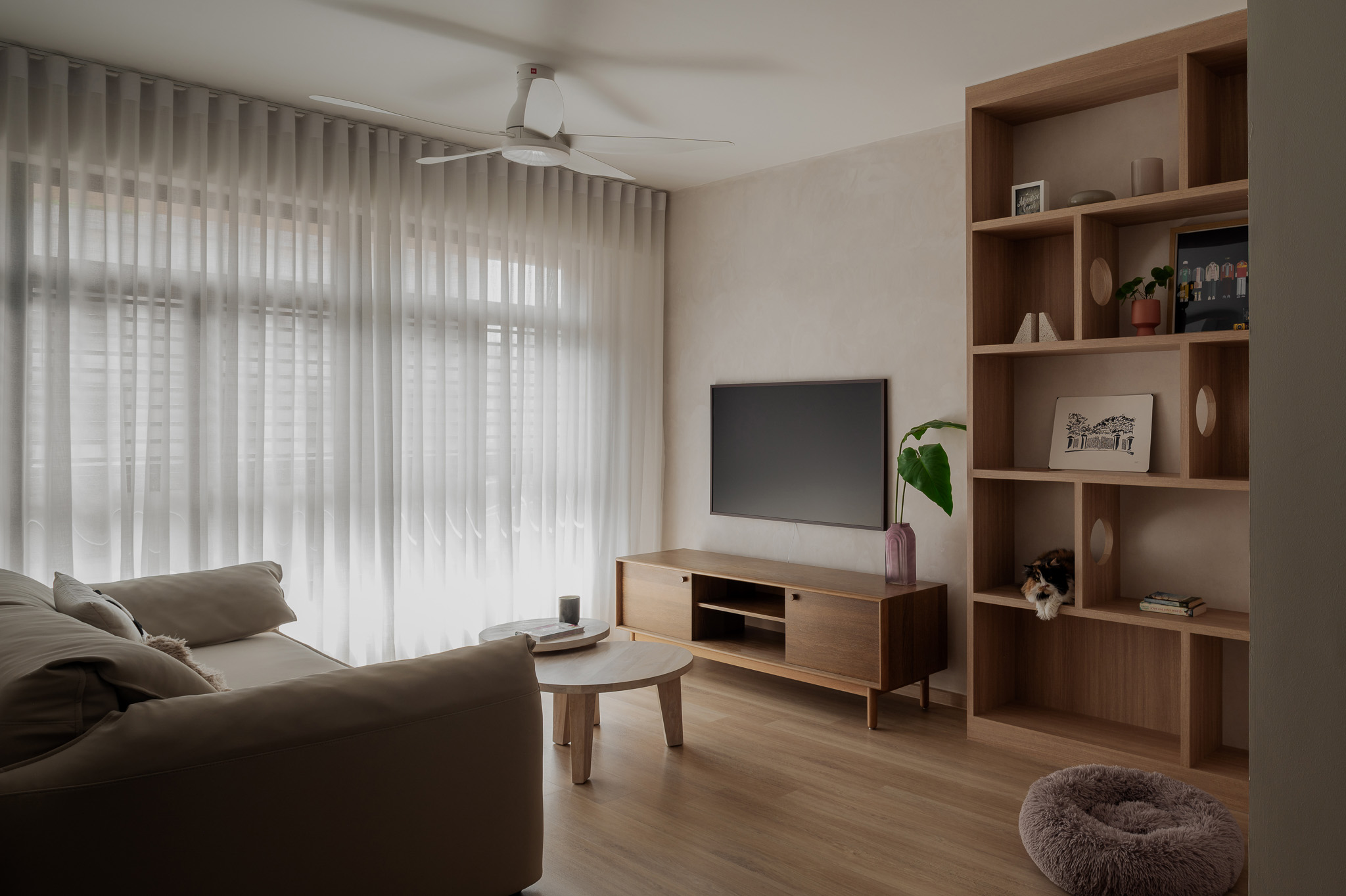 Minimalist, Modern, Scandinavian Design - Living Room - HDB 4 Room - Design by The Alchemists Design