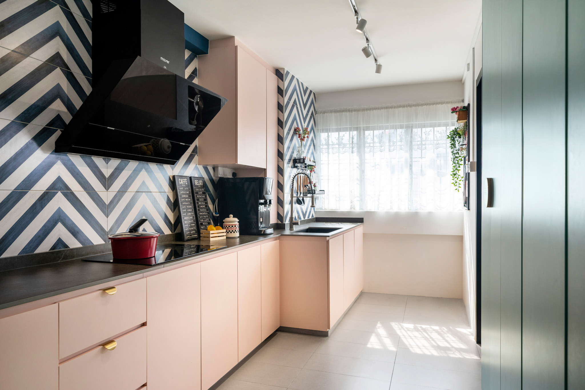 Retro, Vintage Design - Kitchen - HDB 5 Room - Design by The Alchemists Design