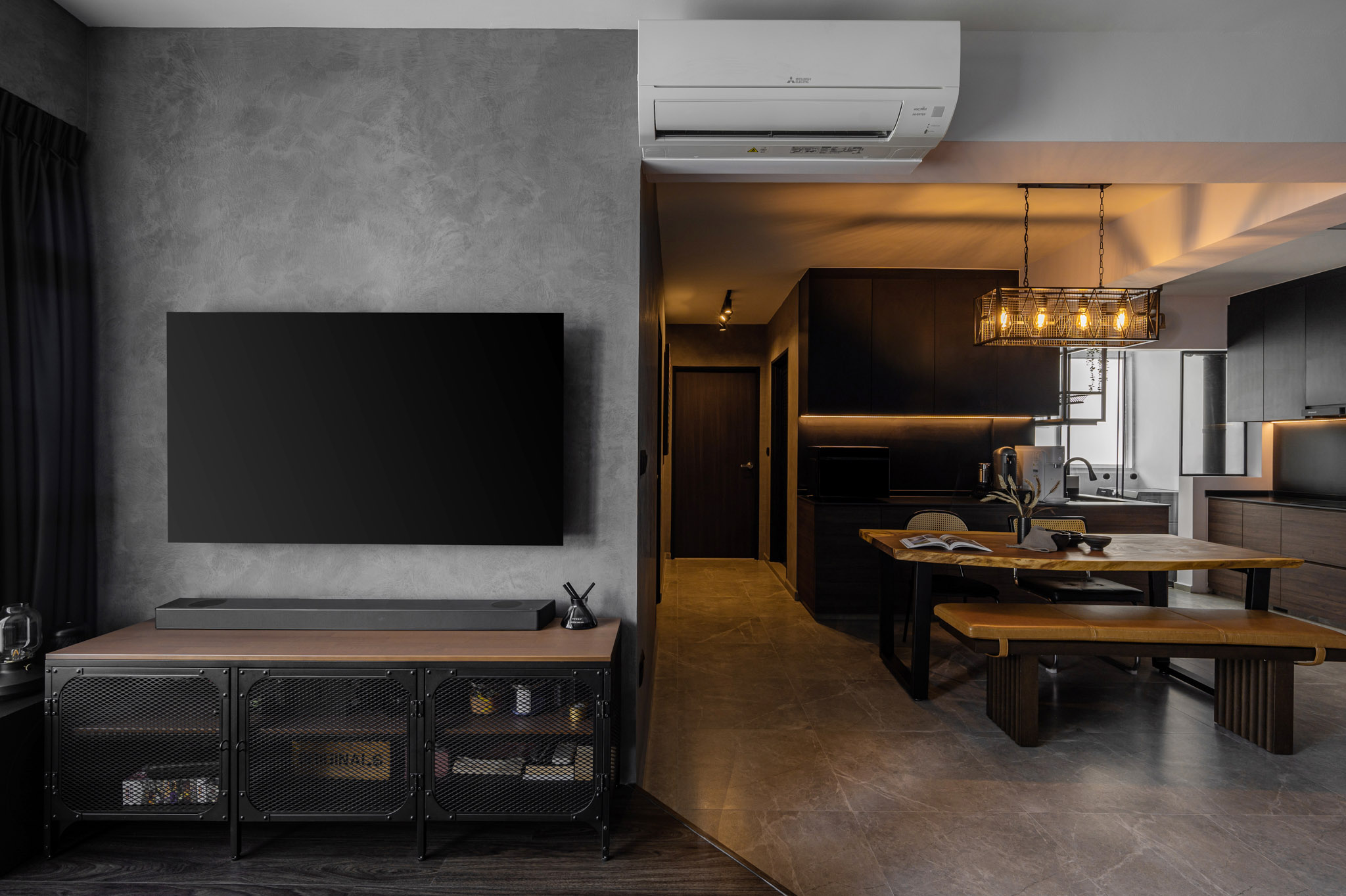 Industrial, Modern Design - Living Room - HDB 4 Room - Design by The Alchemists Design