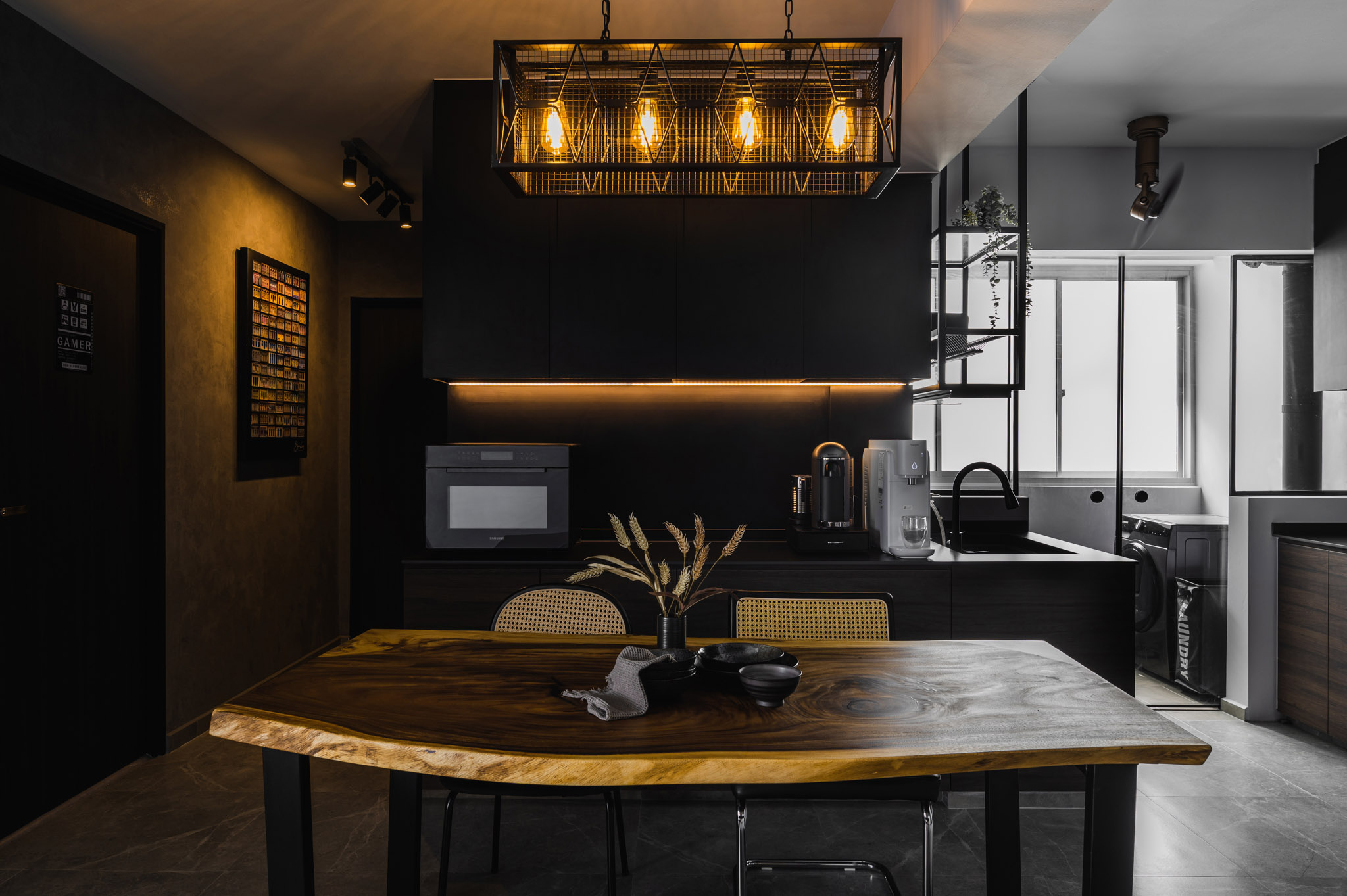 Industrial, Modern Design - Dining Room - HDB 4 Room - Design by The Alchemists Design