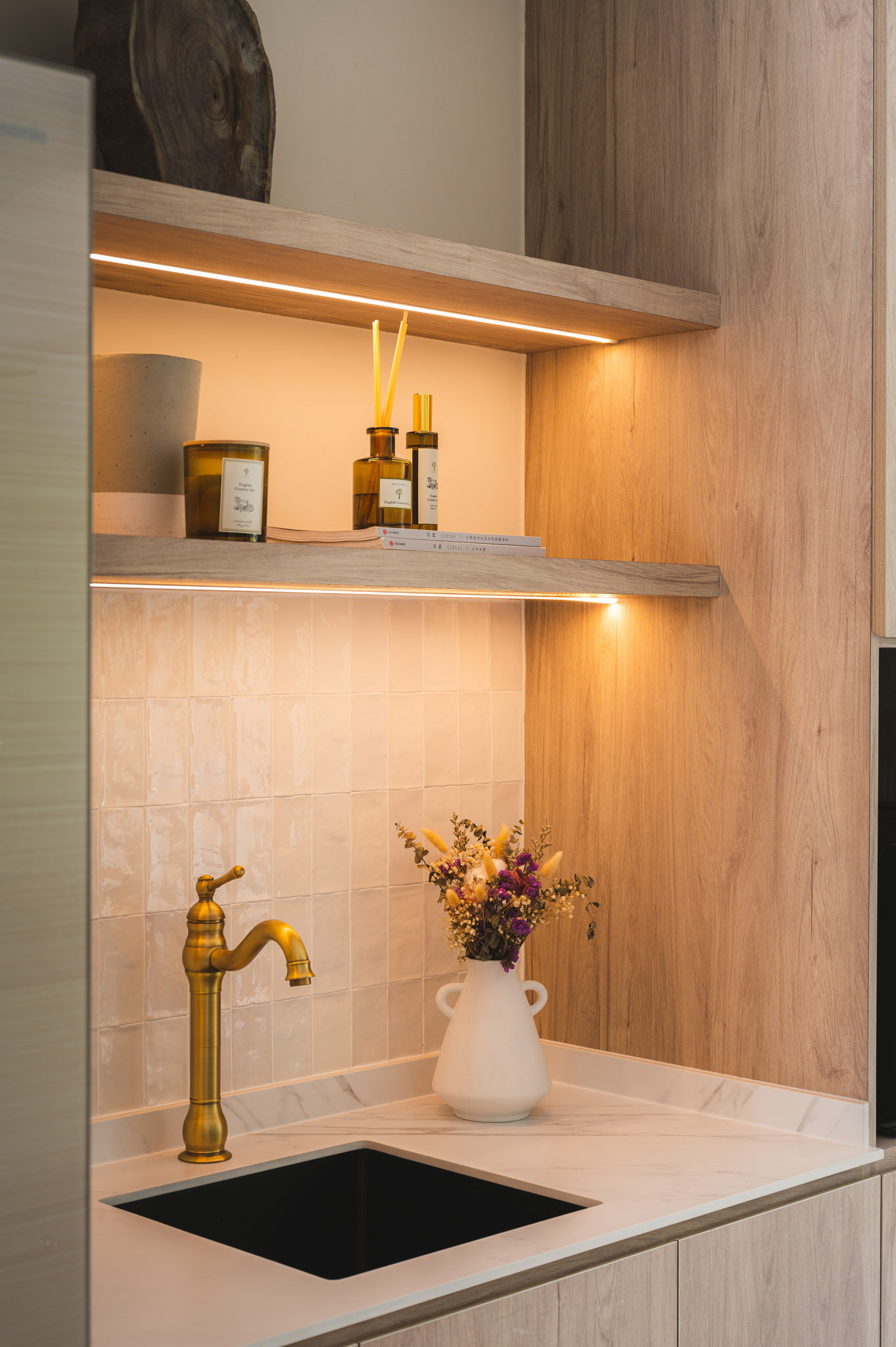 Minimalist, Modern, Rustic Design - Kitchen - HDB 5 Room - Design by The Alchemists Design