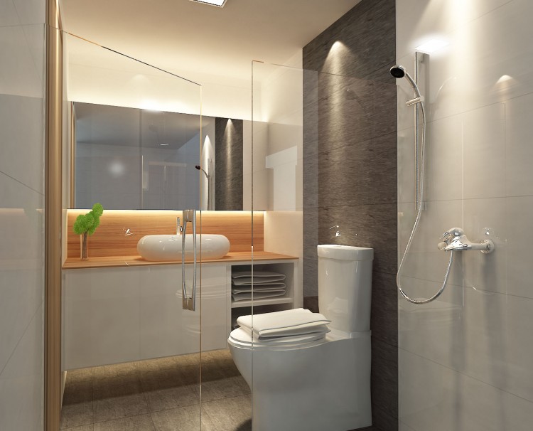 Minimalist, Modern Design - Bathroom - HDB Executive Apartment - Design by The Creative Formation Pte Ltd