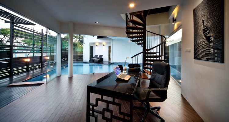 Contemporary, Modern Design - Study Room - Landed House - Design by The Interior Place Pte Ltd