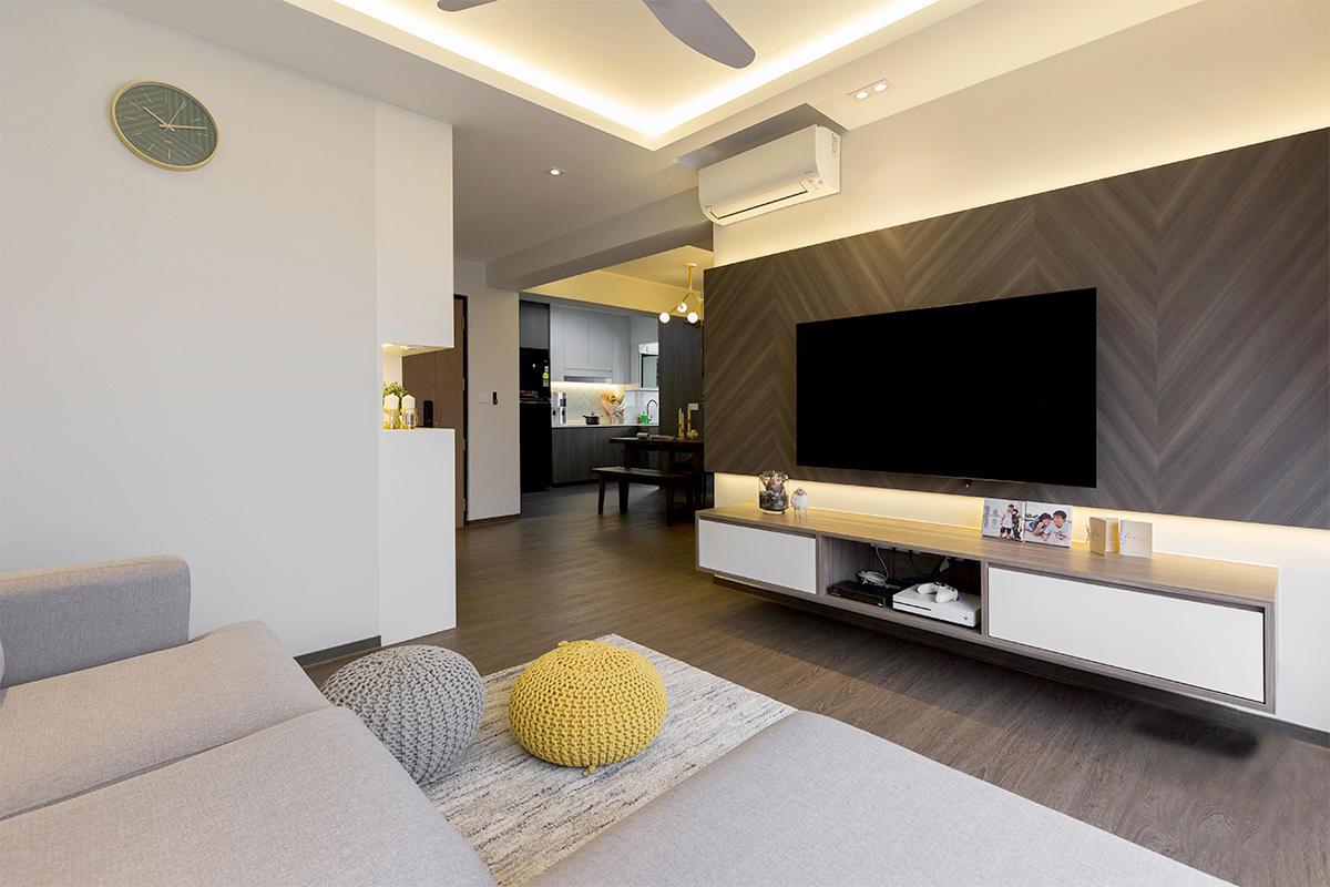 Scandinavian Design - Living Room - HDB 4 Room - Design by The Interior Place Pte Ltd