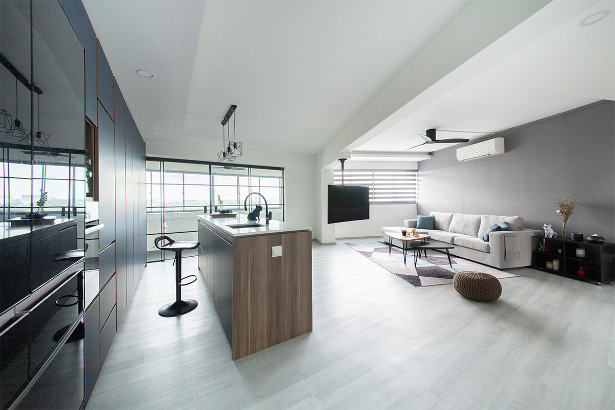 Modern Design - Living Room - HDB 5 Room - Design by The Interior Place Pte Ltd