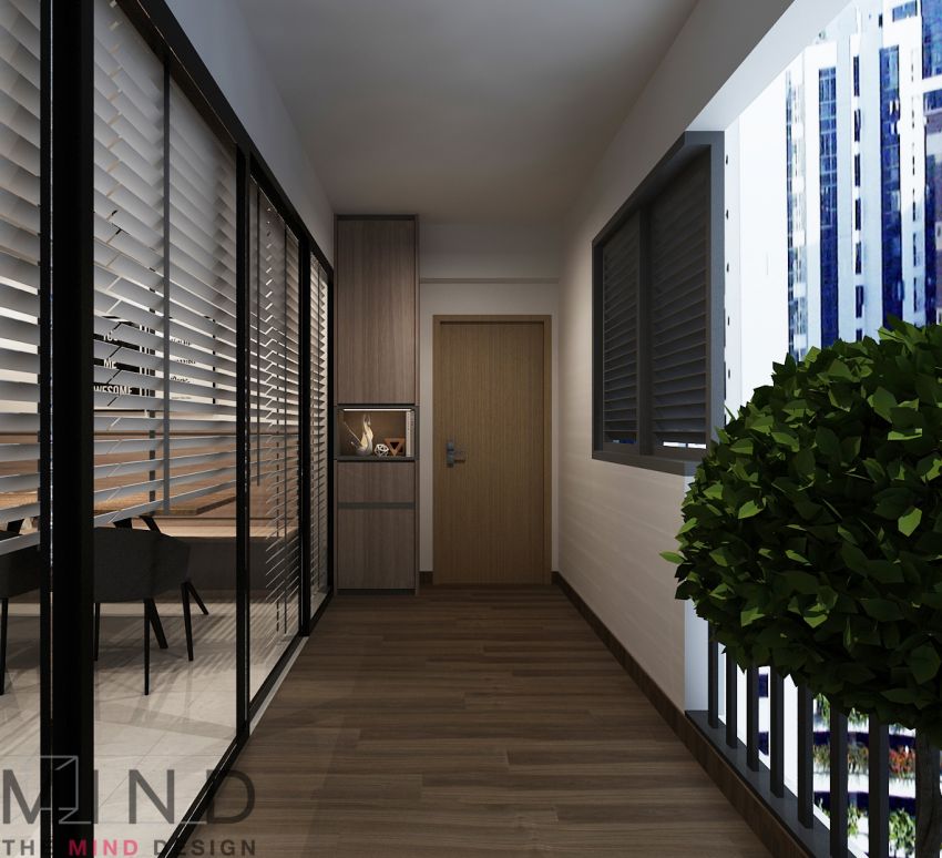 Contemporary, Modern, Scandinavian Design - Balcony - Condominium - Design by The Mind Design Pte Ltd