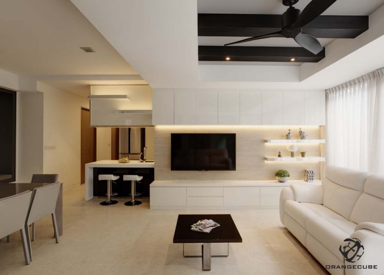 Minimalist, Modern Design - Living Room - Condominium - Design by The Orange Cube Pte Ltd