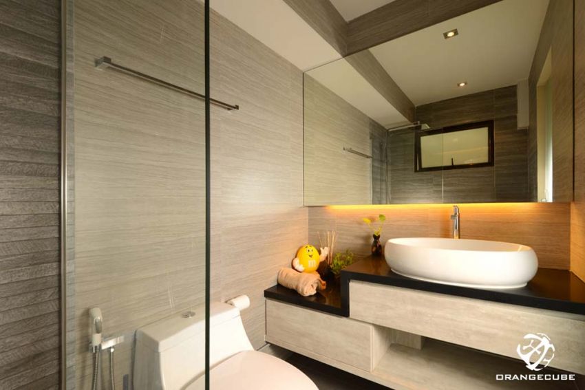 Contemporary, Modern Design - Bathroom - HDB 4 Room - Design by The Orange Cube Pte Ltd