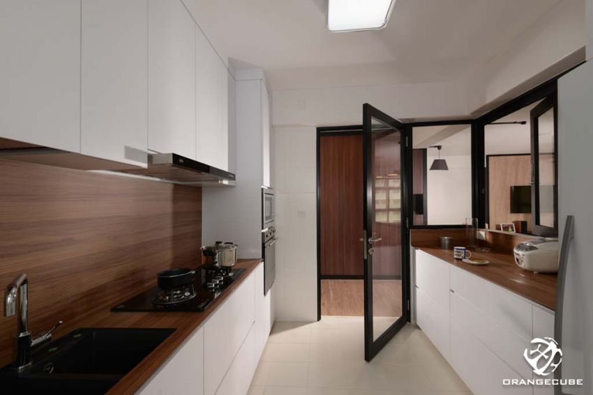 Industrial, Scandinavian Design - Kitchen - HDB 5 Room - Design by The Orange Cube Pte Ltd