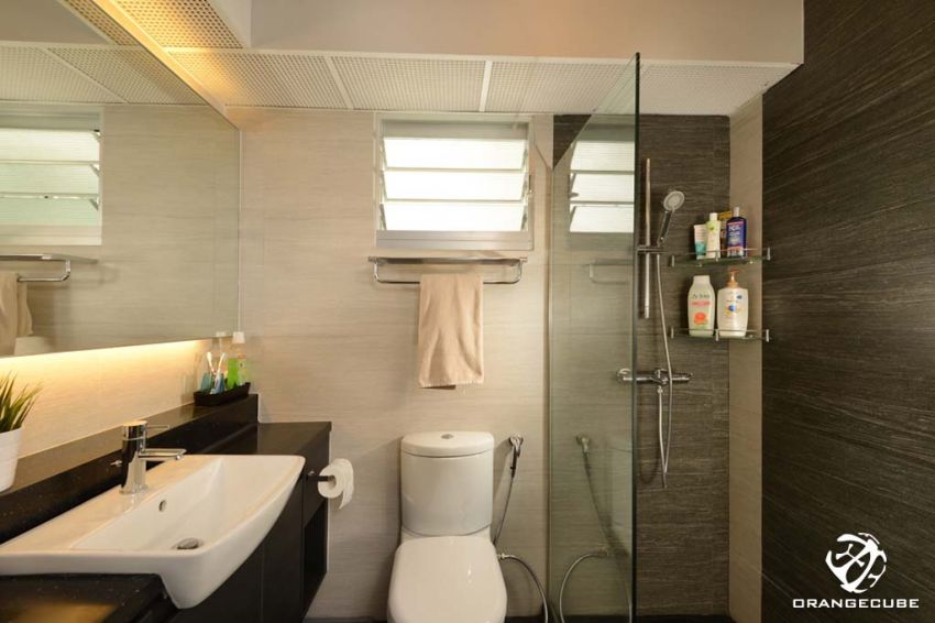 Industrial, Scandinavian Design - Bathroom - HDB 5 Room - Design by The Orange Cube Pte Ltd