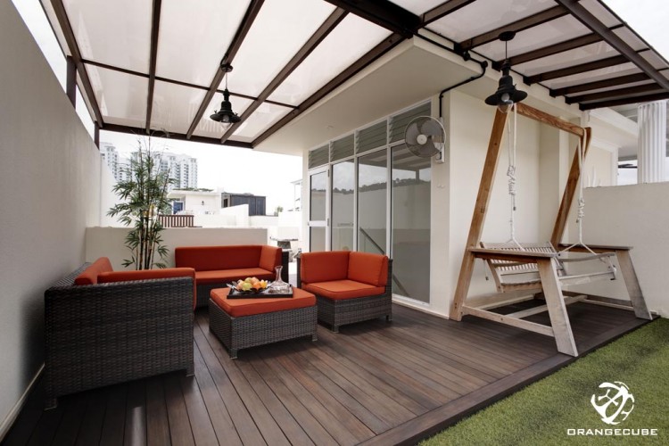 Contemporary, Modern Design - Balcony - Landed House - Design by The Orange Cube Pte Ltd