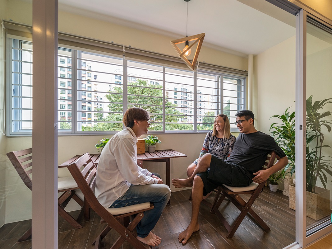 Retro, Resort Design - Balcony - HDB 5 Room - Design by TBG Interior Design