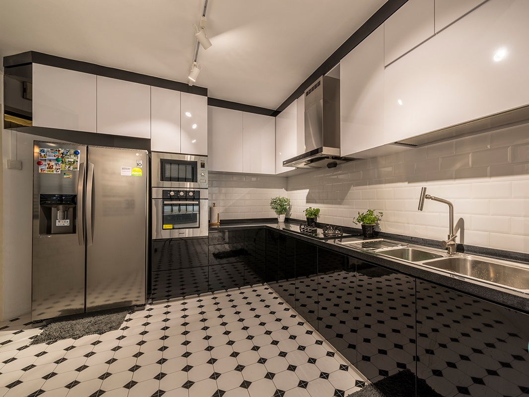 Retro, Resort Design - Kitchen - HDB 5 Room - Design by TBG Interior Design