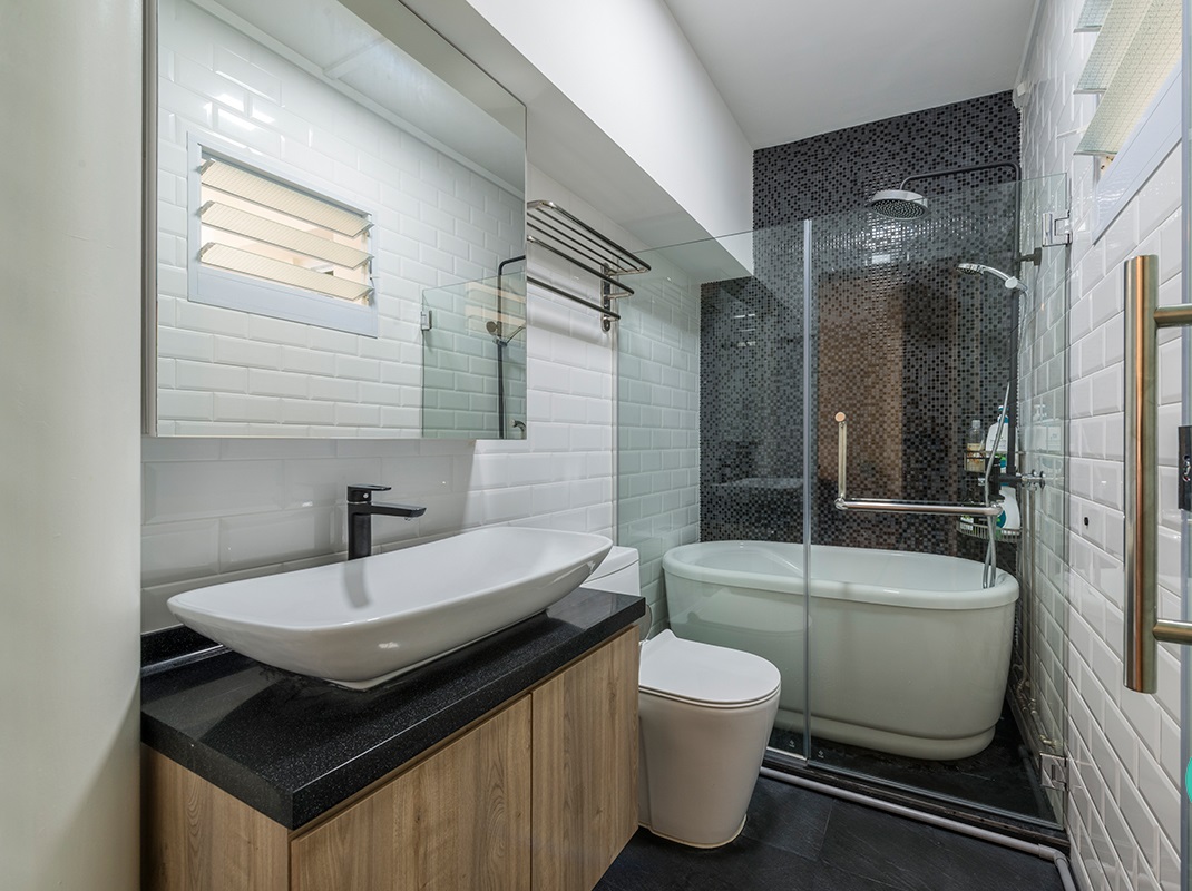 Retro, Resort Design - Bathroom - HDB 5 Room - Design by TBG Interior Design