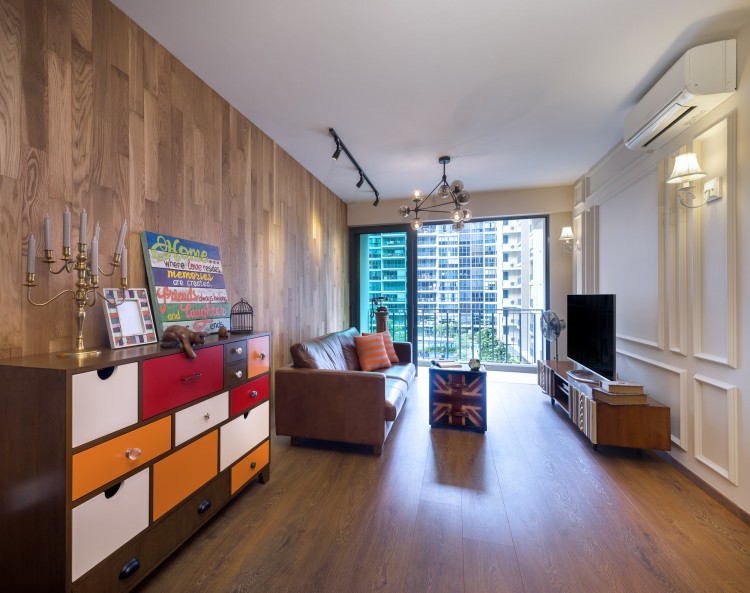 Eclectic, Industrial, Victorian Design - Living Room - HDB Executive Apartment - Design by Third Avenue Studio