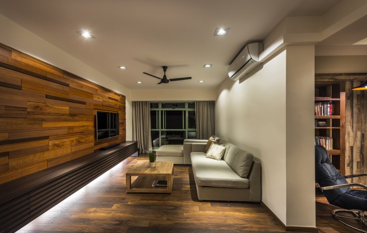 Modern, Resort, Tropical Design - Living Room - HDB 5 Room - Design by Third Avenue Studio