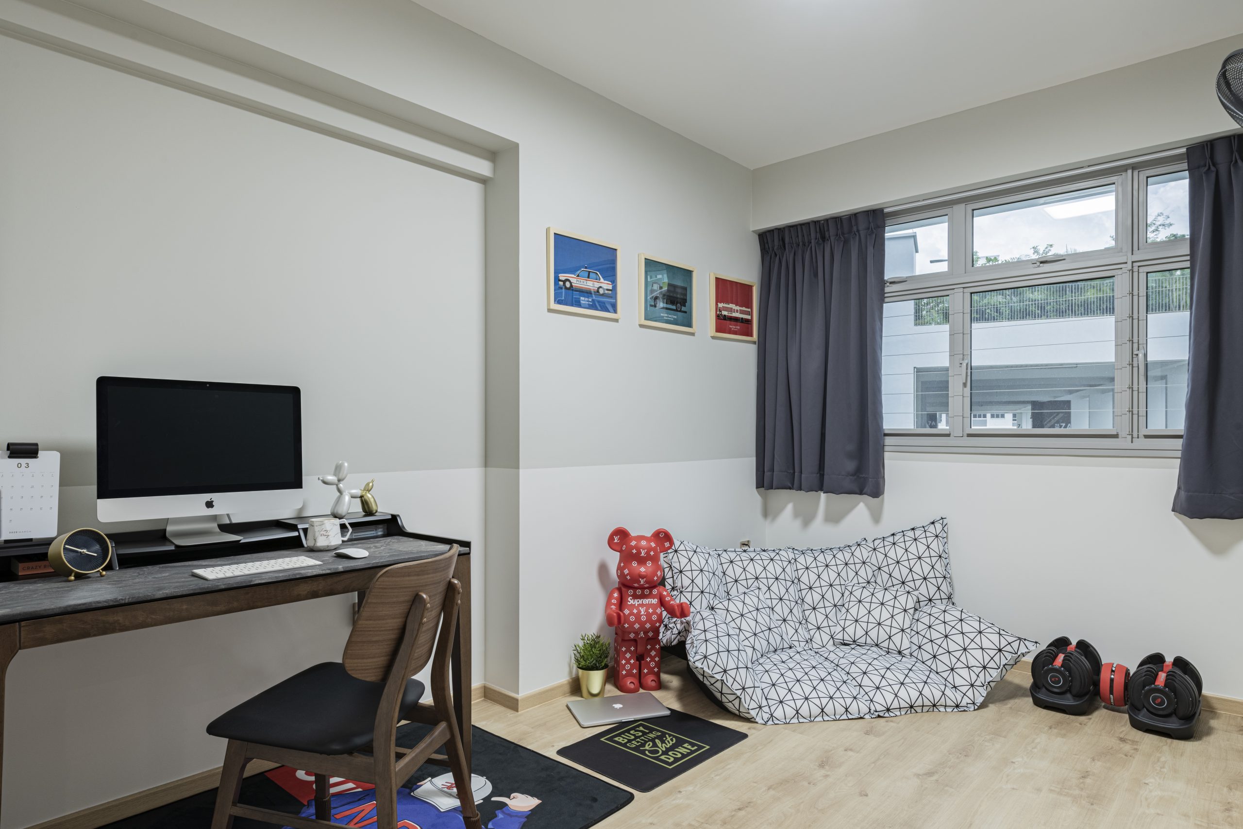 Minimalist, Modern, Scandinavian Design - Study Room - HDB 3 Room - Design by TKB Contractor Pte Ltd