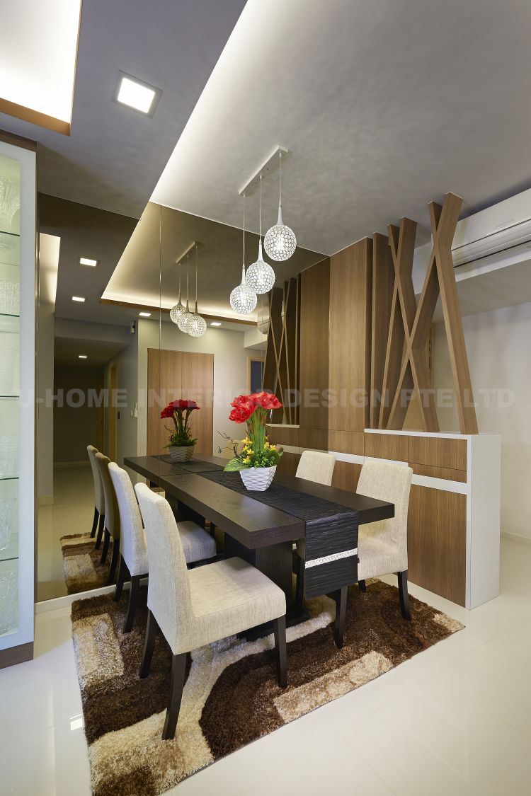 Contemporary, Modern, Resort, Rustic, Tropical Design - Dining Room - Condominium - Design by U-Home Interior Design Pte Ltd