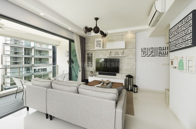 Contemporary, Modern, Tropical Design - Living Room - Condominium - Design by U-Home Interior Design Pte Ltd