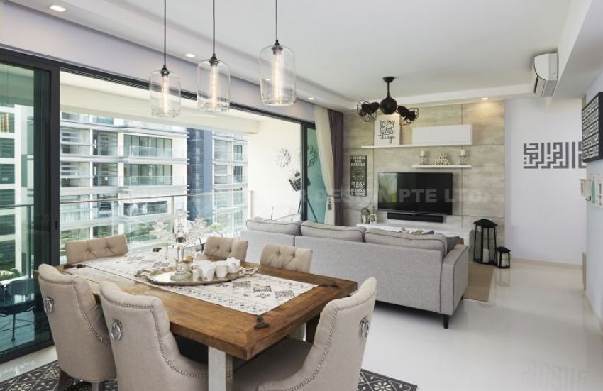 Contemporary, Modern, Tropical Design - Dining Room - Condominium - Design by U-Home Interior Design Pte Ltd